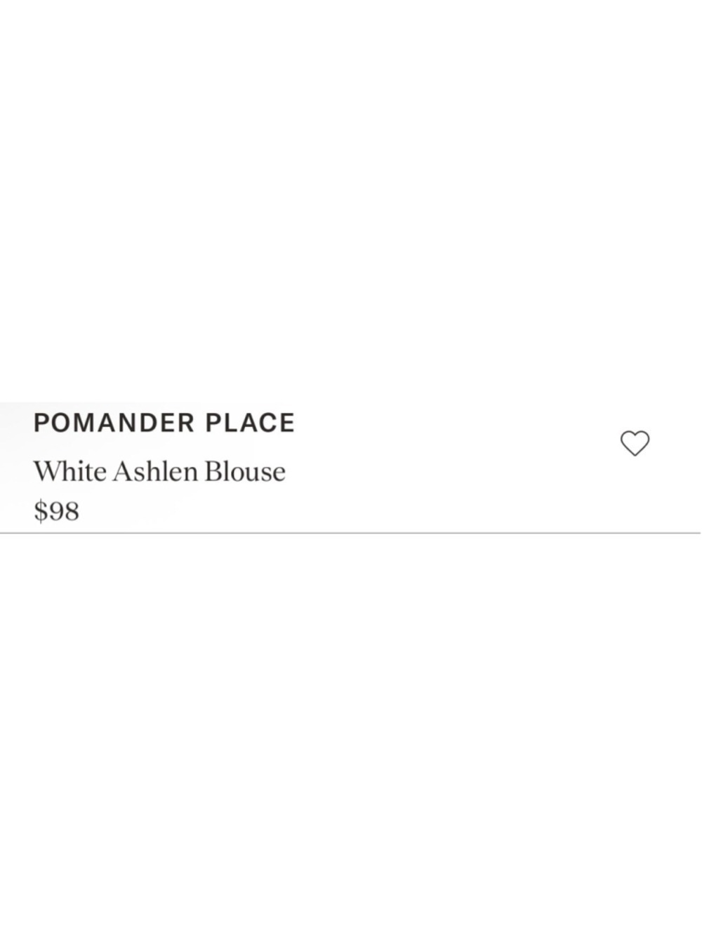 NWT Tuckernuck POMANDER PLACE White Ashlen Blouse M 19in P to P - Picture 7 of 7